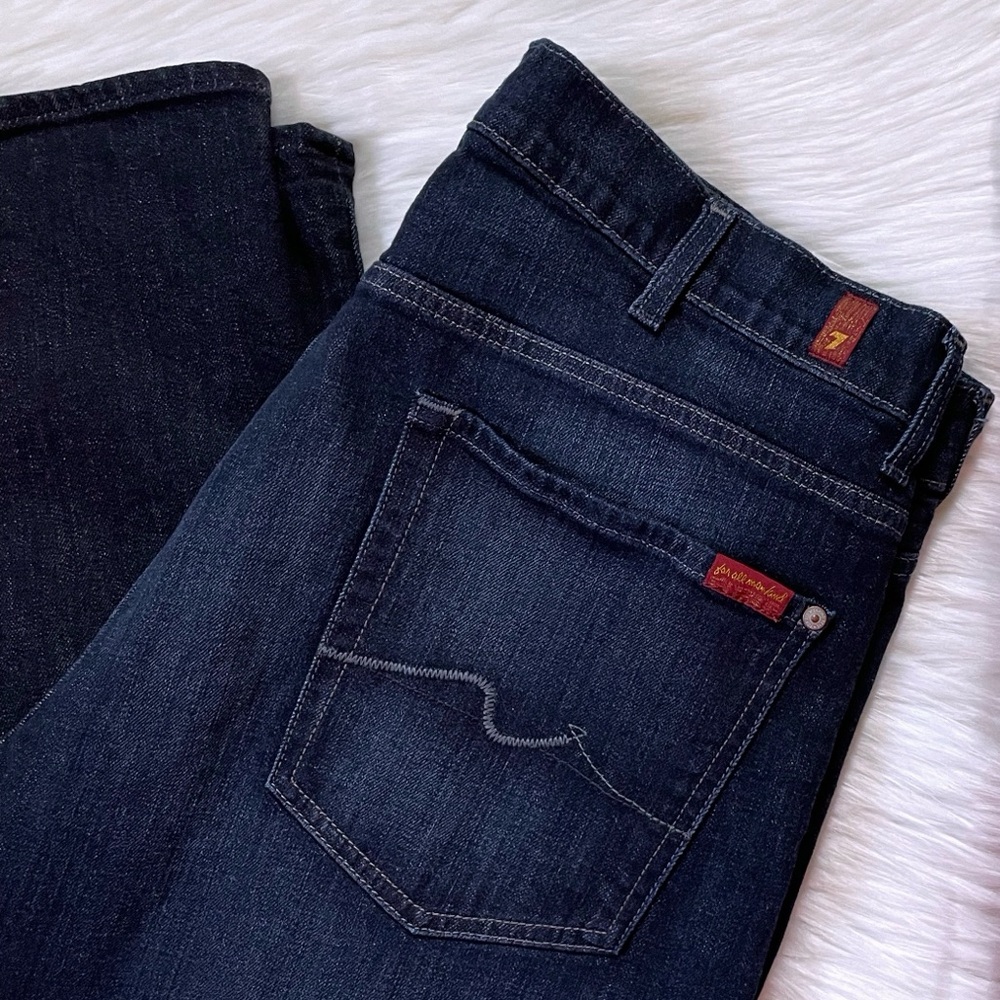 7 For All Mankind Men’s Austyn Dark Blue Jeans - Picture 4 of 10